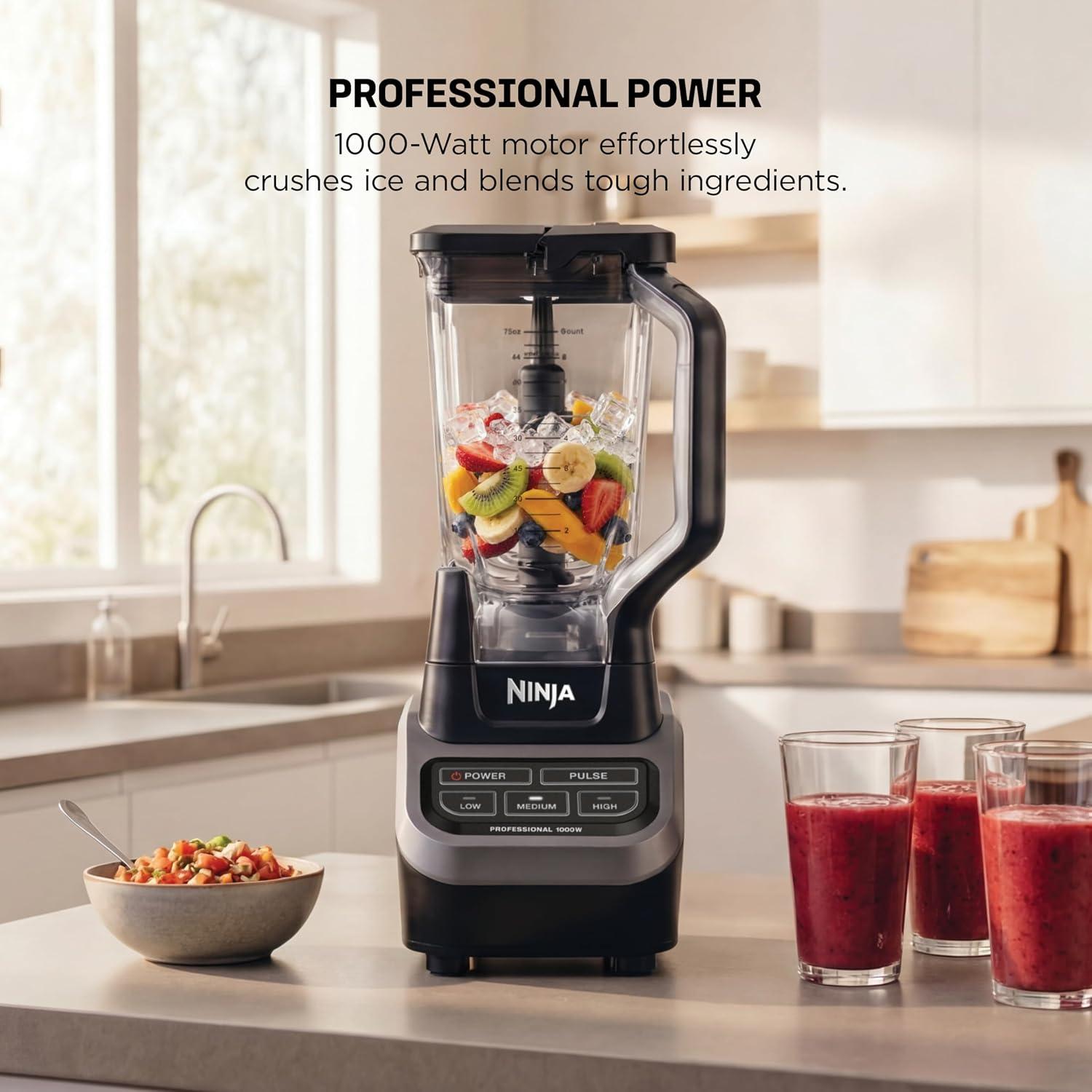 Licuadora Profesional Ninja BL610 1000W Jarra 72 oz Negro — imagen 2