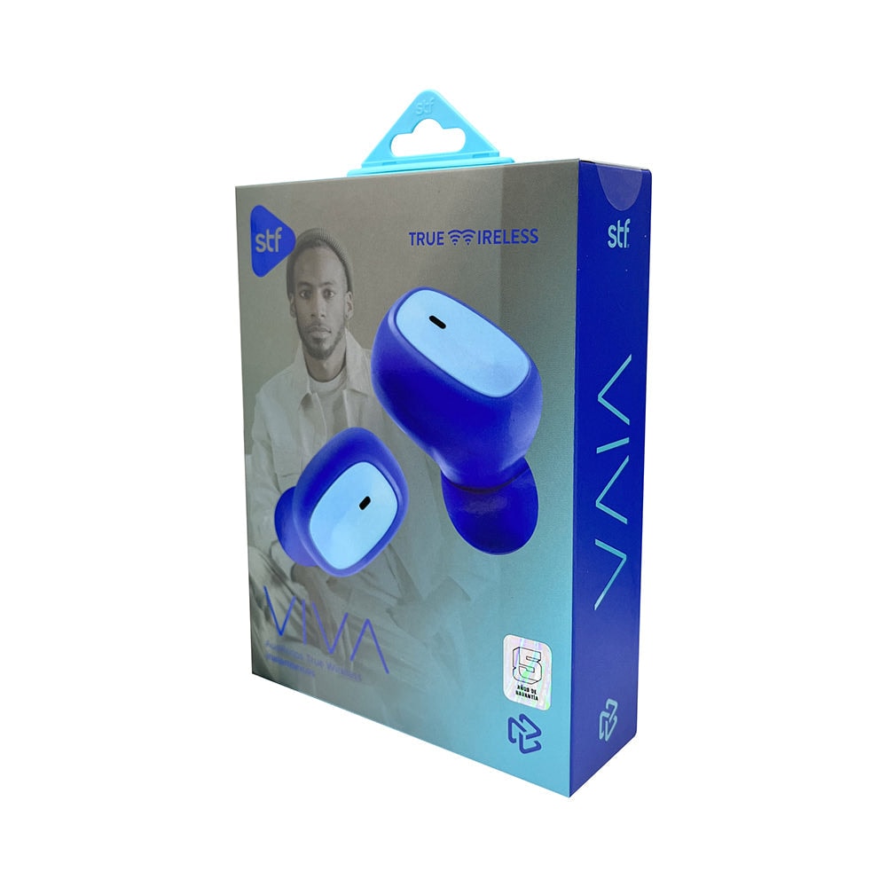 Audifonos Inalámbricos Tws Viva STF 12hrs Uso Azul — imagen 9