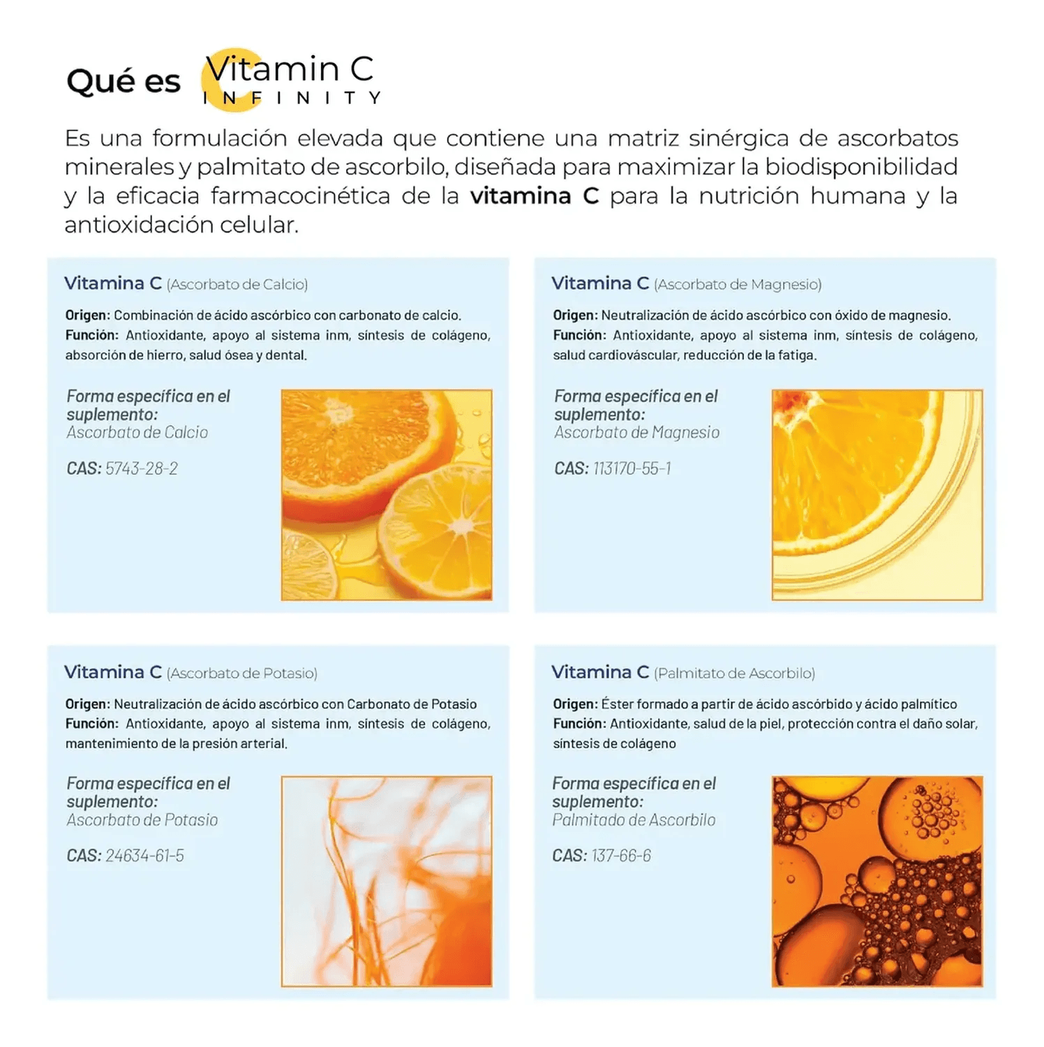 Infinity: Vitamina C + L-Glutatión, Zinc + Flavonoides, para Síntesis de Colágeno, 200 Cápsulas — imagen 6