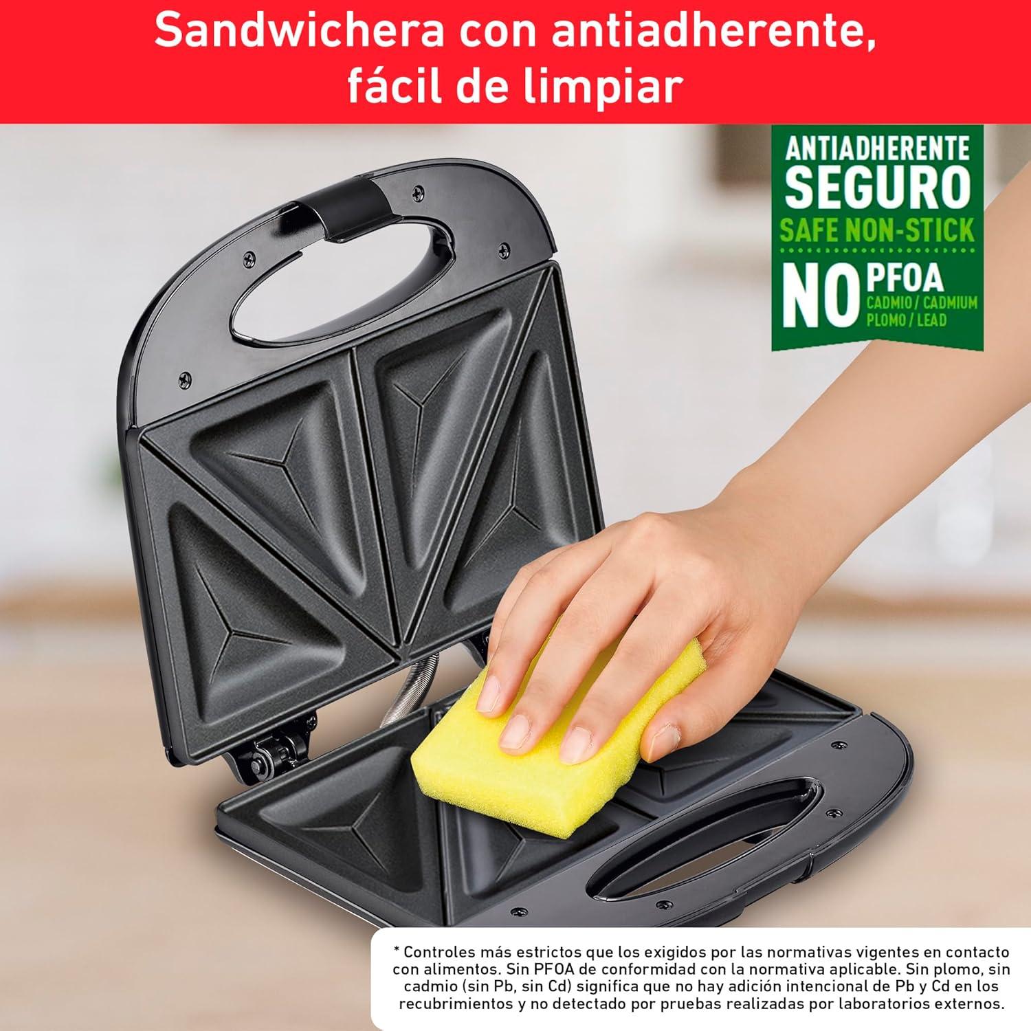 Sandwichera T-fal SM2118MX Antiadherente Negro — imagen 4