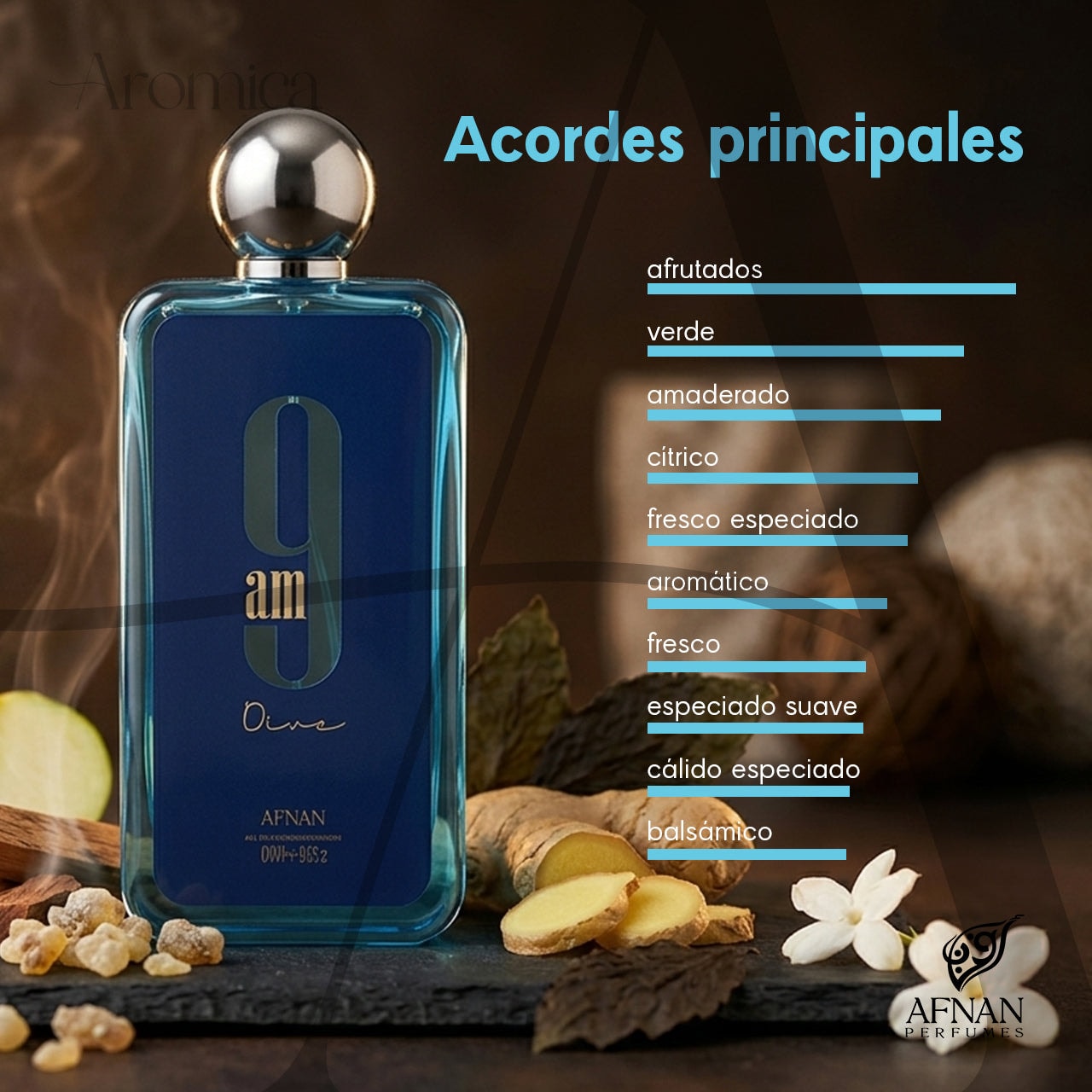 Perfume Arabe Afnan 9AM Dive Set Unisex EDP 100ml + Shower Gel + Deo — imagen 4