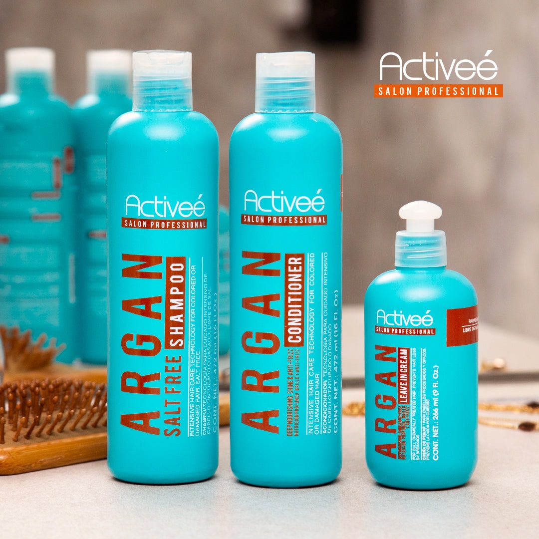 Shampoo Activee Professional Argan Tecnologia para cuidado Intensivo de Cabello Teñido o Dañado Libre de Sal — imagen 6