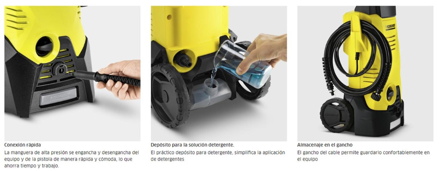 HIDROLAVADORA DE ALTA PRESION KARCHER K3 CAR 1700PSI 1650W 330L/H AMARILLO — imagen 3