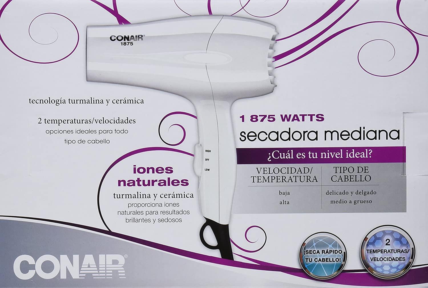 Secadora Cabello Conair 303es Iones Cerámica Viaje Compacta Ligera — imagen 4