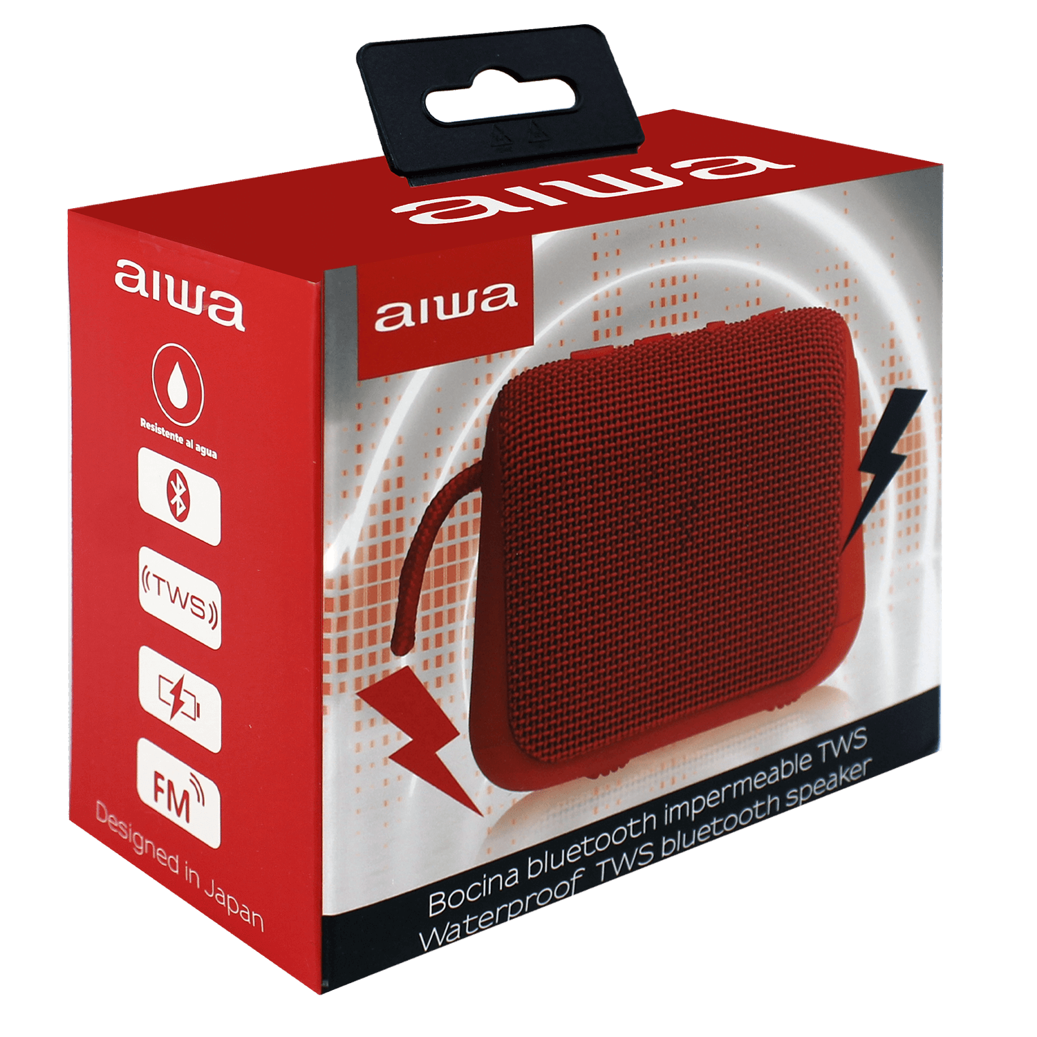 BOCINA AIWA AWKF3R INALAMBRICA RESISTENTE AGUA BLUETOOTH — imagen 3