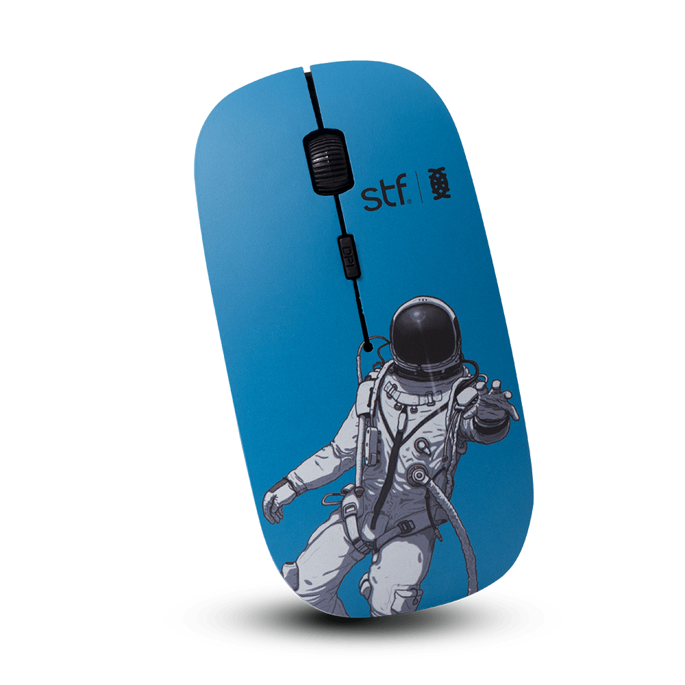 Kit Audífonos, mouse y mousepad STF Erick escalante 3 en 1 para computadora azul — imagen 4