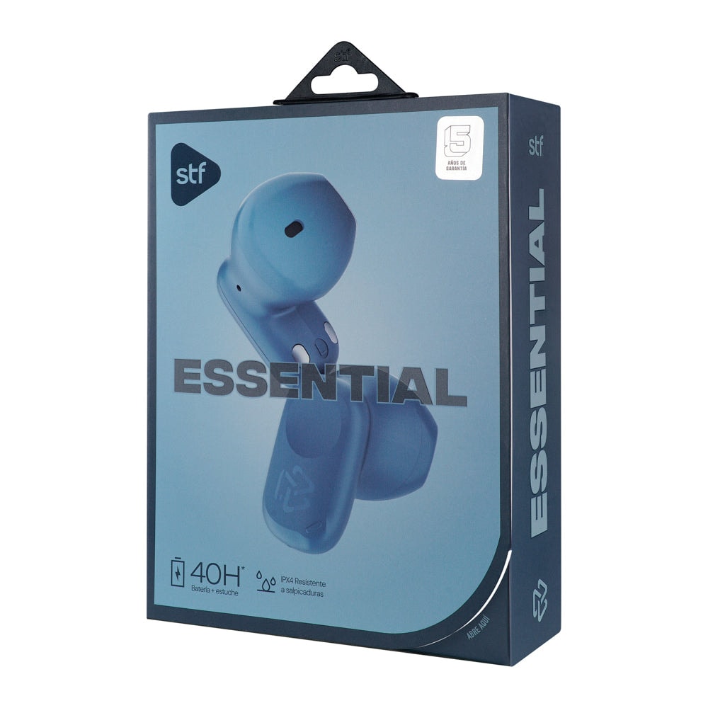 Audífonos Inalámbricos Tws Essential STF 40hrs Uso Protección IPX4 Azul — imagen 15
