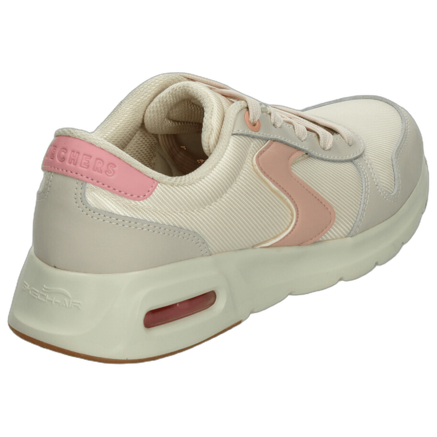 Tenis Dama Skechers Beige Casual Moderno Comodo Mujer — imagen 4