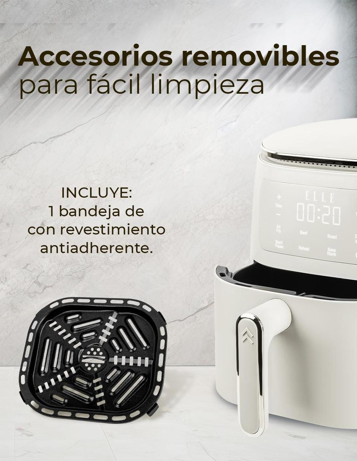 Freidora de Aire Digital Elle 5 L Blanca con Pantalla Táctil 1500 W — imagen 6
