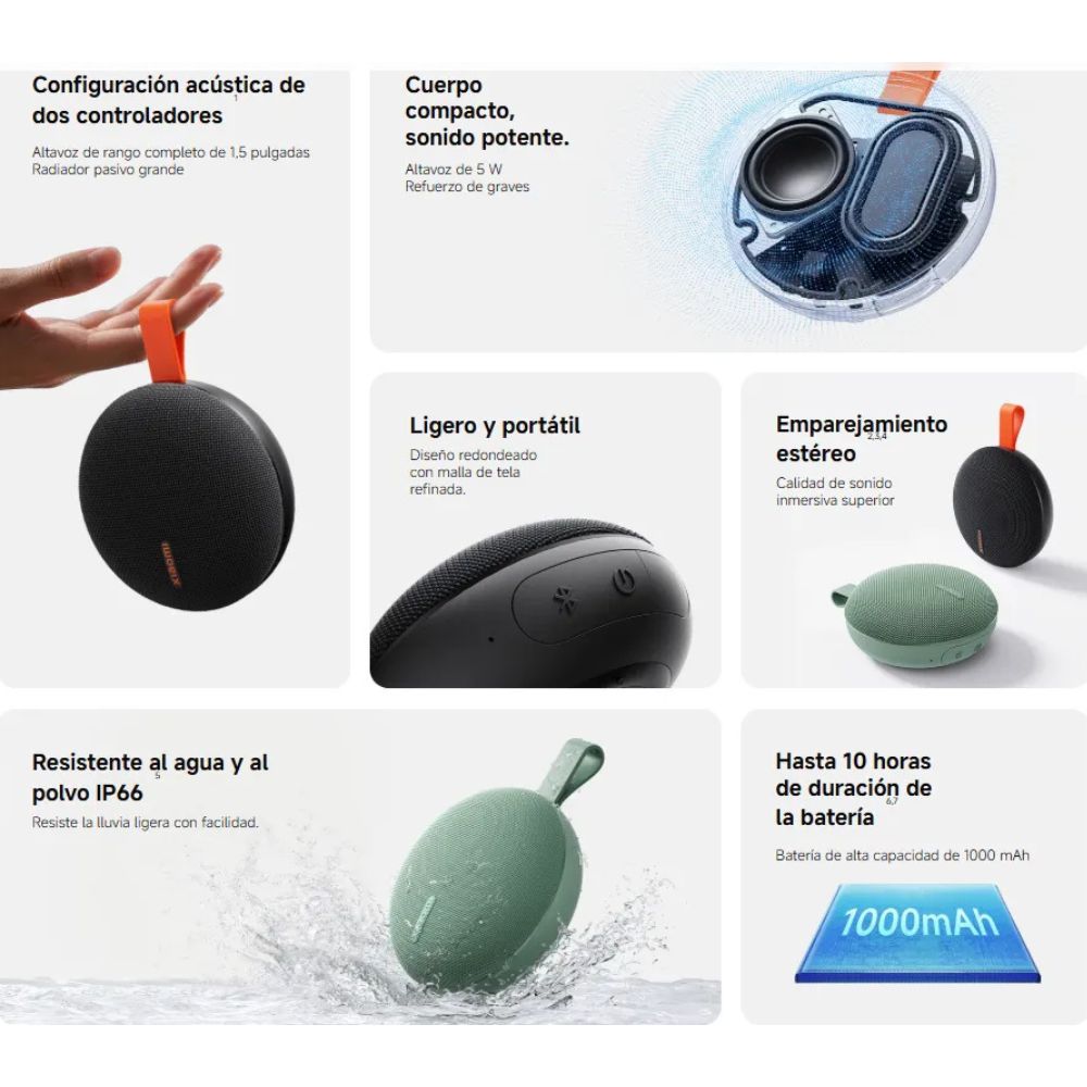 Bocina Inalambrica Xiaomi Pocket Essential - Negro — imagen 4