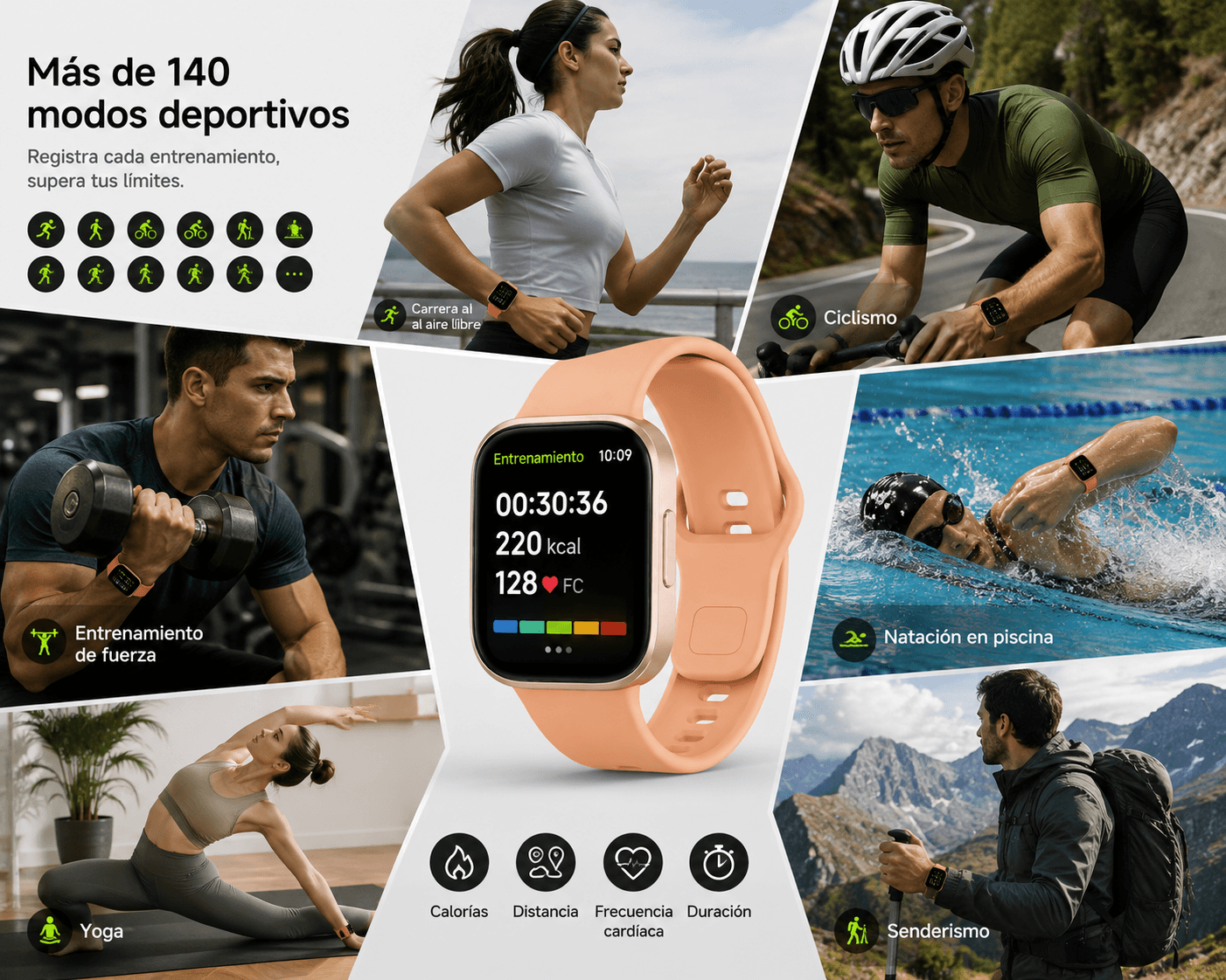 Smartwatch Xiaomi Redmi Watch 6 Active Naranja — imagen 10