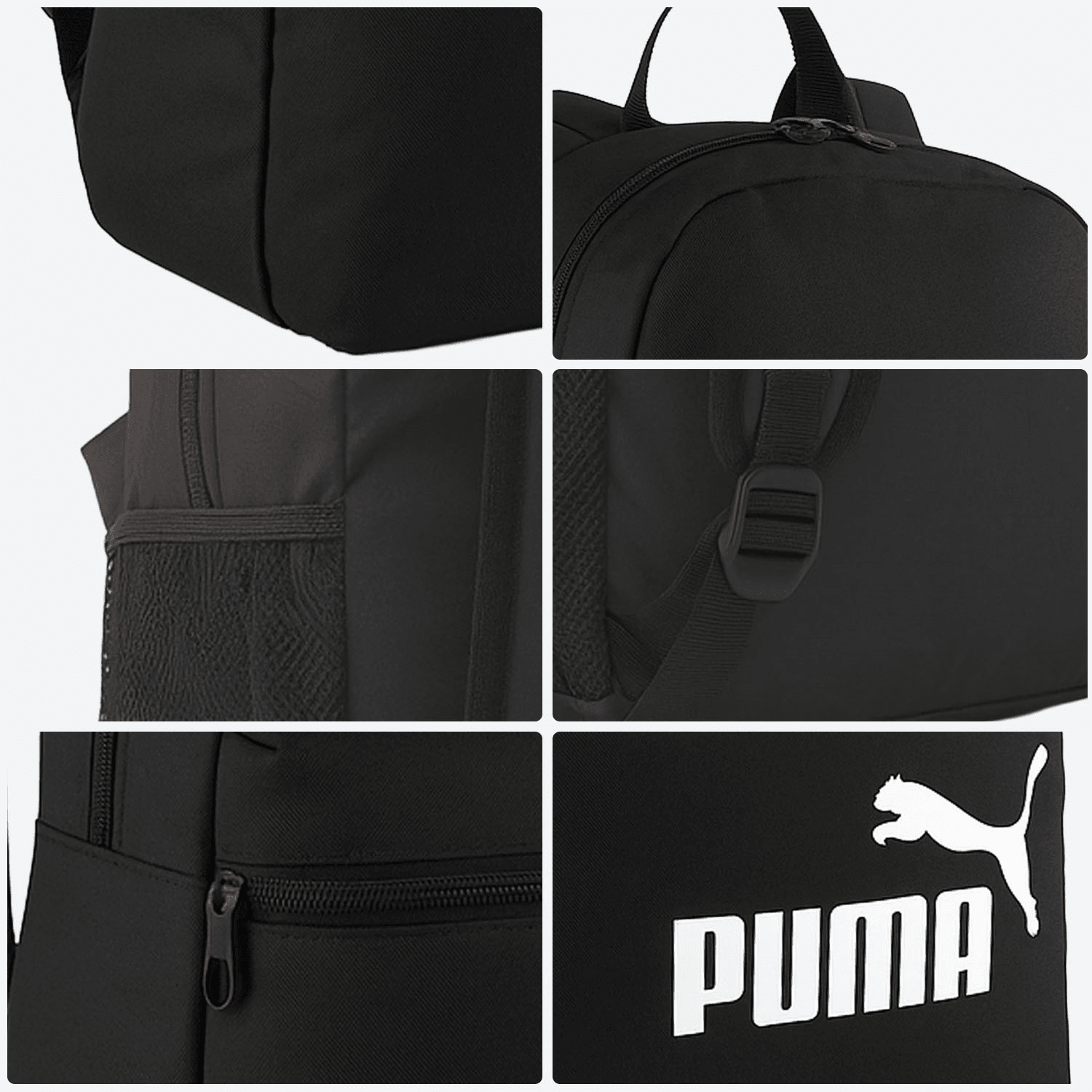 Mochila Puma Phase Niño Escolar Kinder Infantil Negra 13L — imagen 3