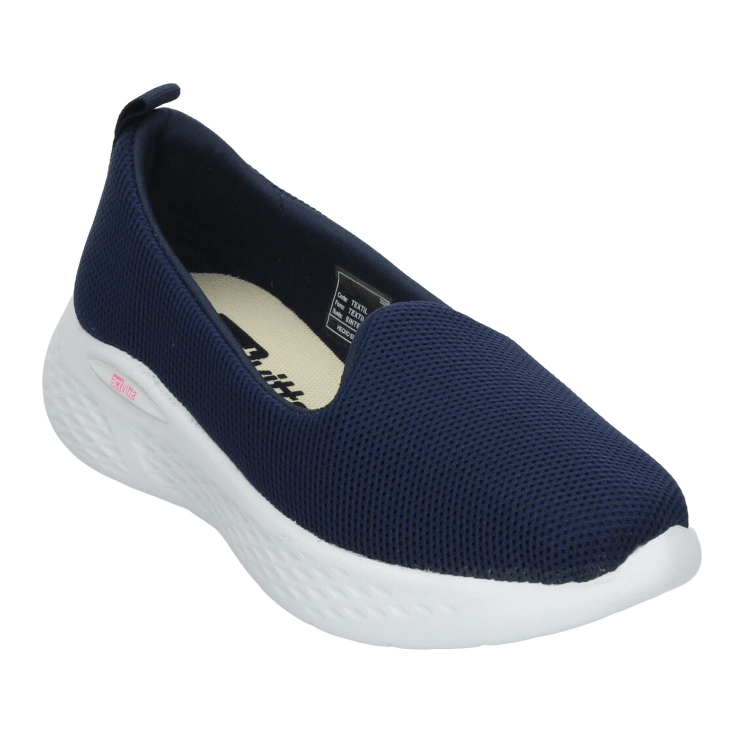 Tenis Actvitta Dama Deportivo Confort Slip On Azul Mujer — imagen 3