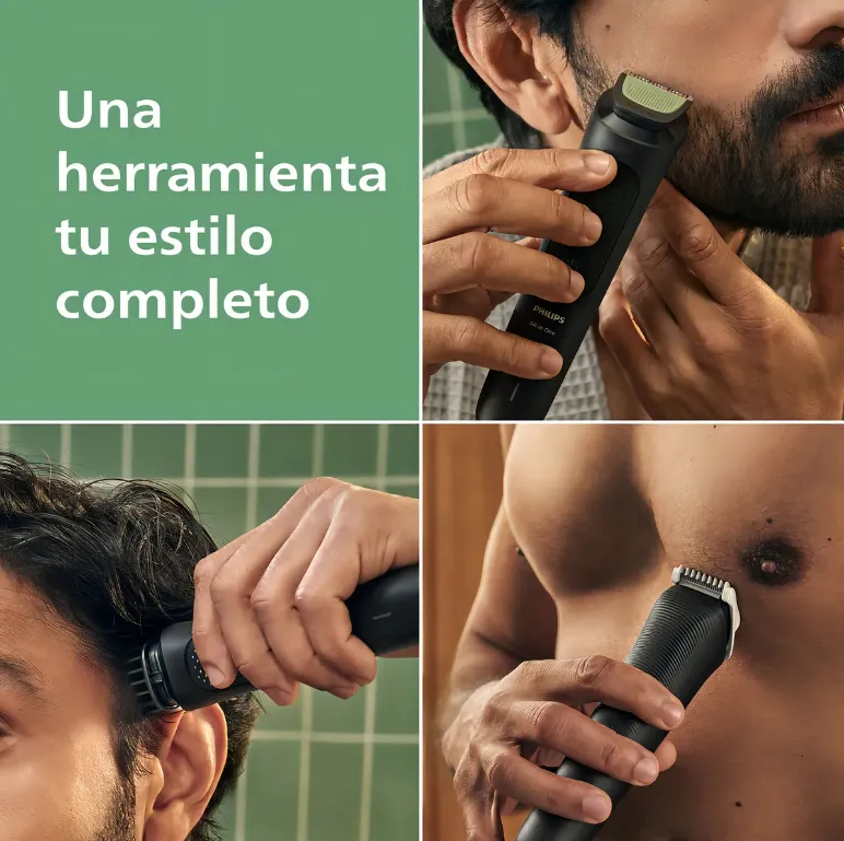 Philips MG3941/15 All-in-one Trimmer 3000 Series Recortador 10 En 1 Rostro, Cabeza Y Cuerpo, Uso En Seco Y Húmedo, Cuchillas Autoafilables, Tecnología Beardsense — imagen 7