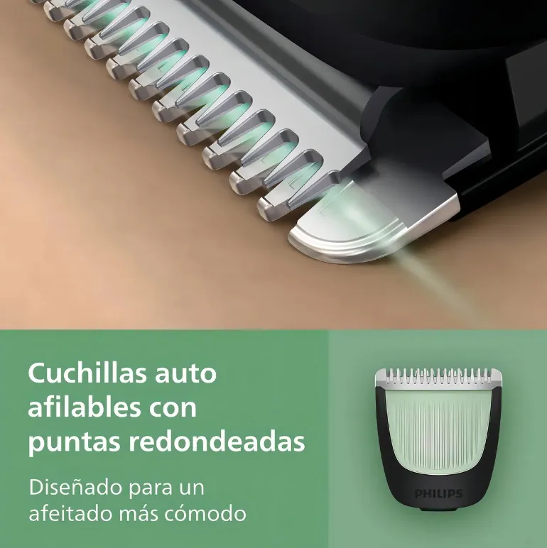 Philips MG3941/15 All-in-one Trimmer 3000 Series Recortador 10 En 1 Rostro, Cabeza Y Cuerpo, Uso En Seco Y Húmedo, Cuchillas Autoafilables, Tecnología Beardsense — imagen 4