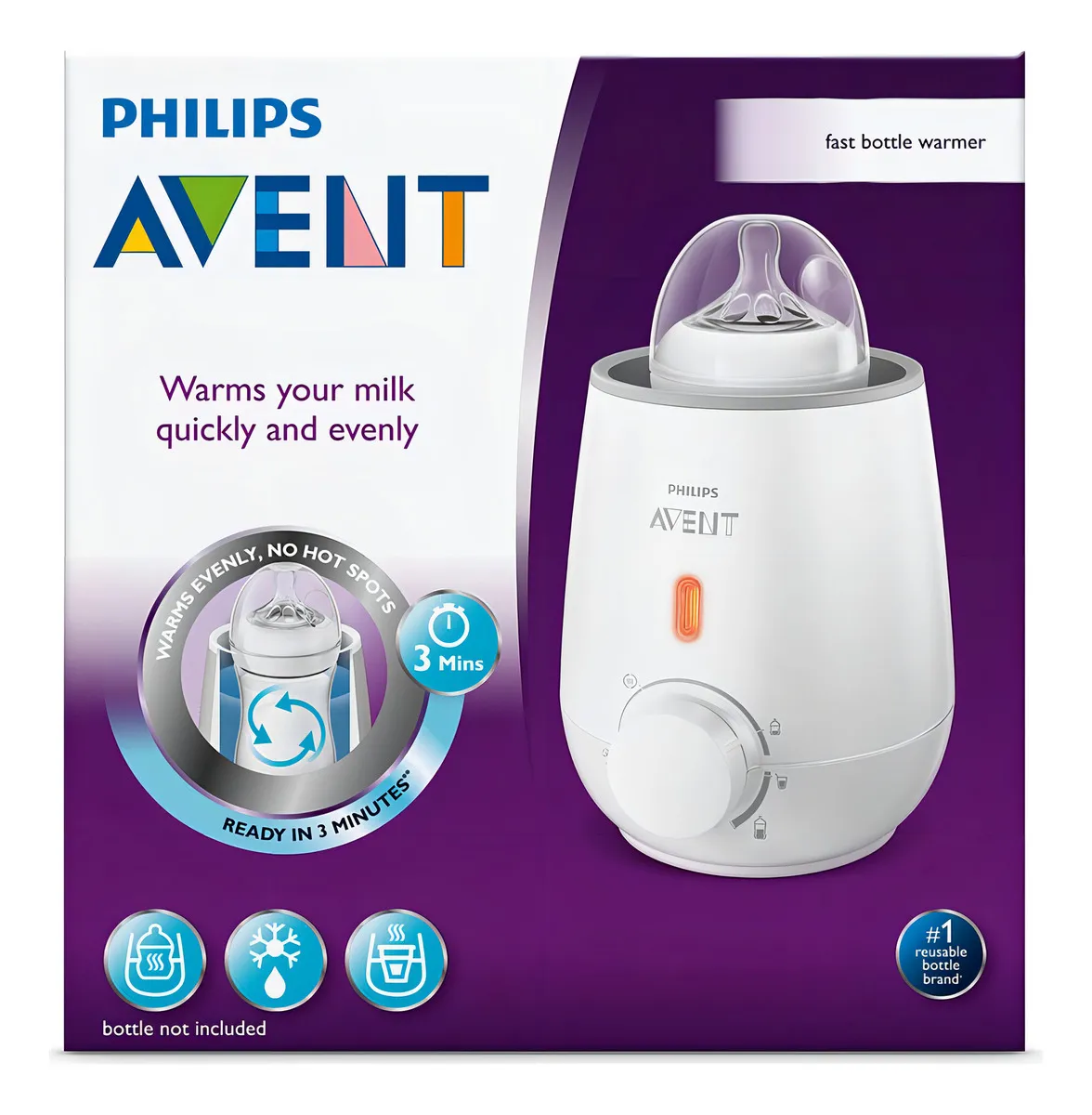Philips Avent SCF355/07 Calentador De Biberones Color Blanco Descongela Y Mantiene El Calor — imagen 2